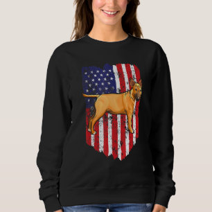 American Flag Miniature Bull Terrier 4th Of July U Sweatshirt
