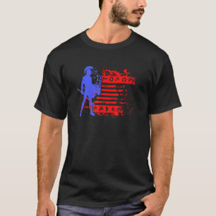 American Flag Molon Labe Stars And Stripes Splatte T-Shirt