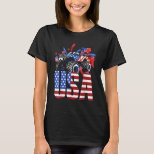 American Flag Monster Truck 4th Of July USA Patrio T-Shirt