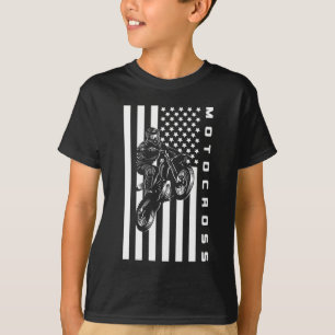 American Flag Motocross Dirt Bike - Dirt Bike T-Shirt