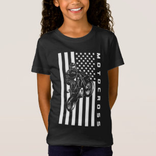American Flag Motocross Dirt Bike - Dirt Bike T-Shirt