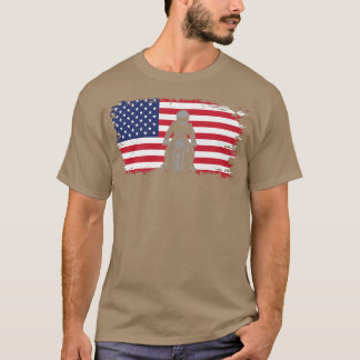 American Flag Motorcycle Apparel - Biker Motorcycl T-Shirt