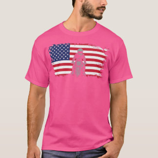 American Flag Motorcycle Apparel - Biker Motorcycl T-Shirt