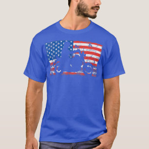 American Flag Motorcycle Biker 151 T-Shirt