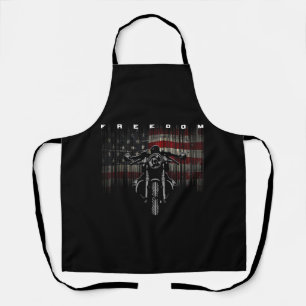 American Flag Motorcycle Freedom Apron