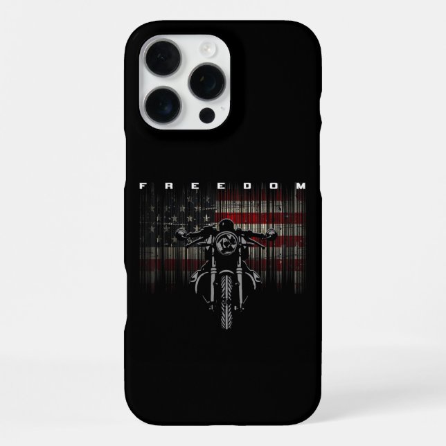 American Flag Motorcycle Freedom iPhone Case (Back)