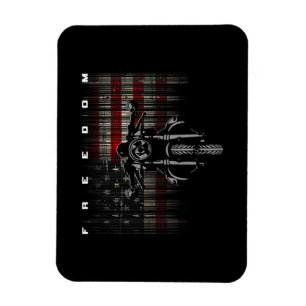 American Flag Motorcycle Freedom Magnet