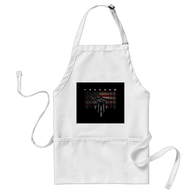 American Flag Motorcycle Freedom Standard Apron (Front)