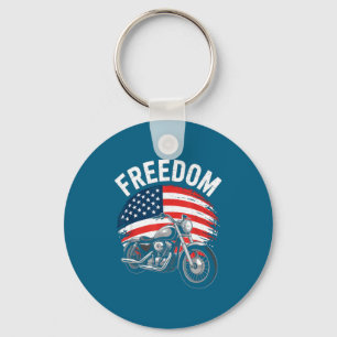 American Flag Motorcycle Key Ring