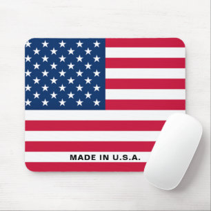 American Flag Mouse Pad Made In USA - Patriotic