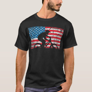 American Flag MTB Mountain Bike Apparel - Mountain T-Shirt