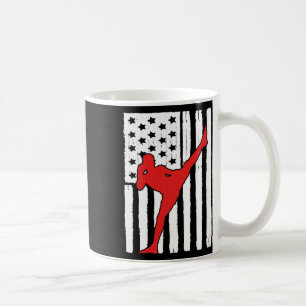 American Flag Muay Thai Theme Graphic Design Kickb Coffee Mug