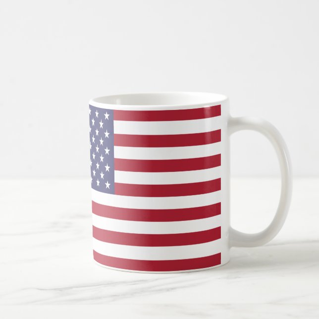 "American Flag Mug - Patriotic Stars and Stripes C (Right)
