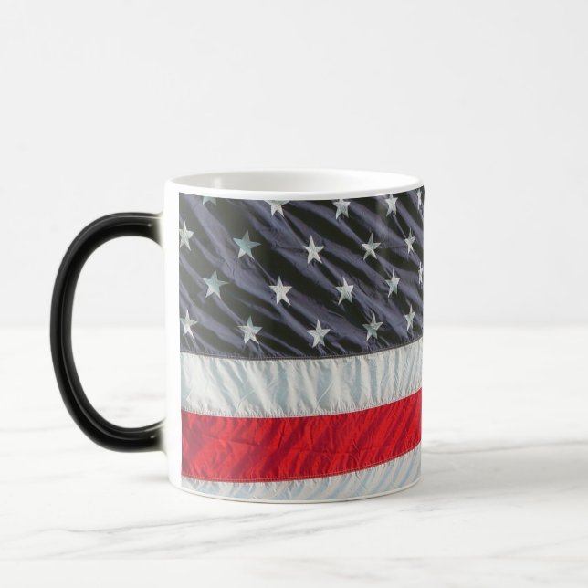 American Flag Mug stars strips red white blue (Left)