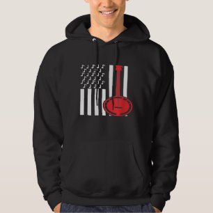 American Flag Musical Notes  Banjo Hoodie