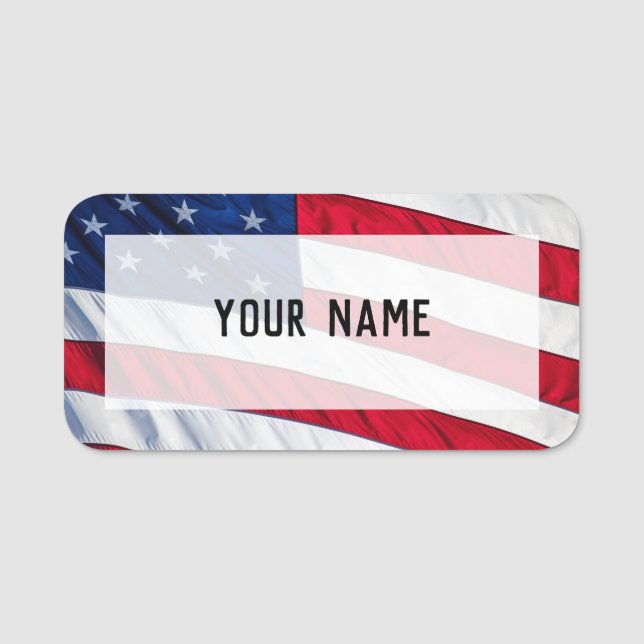 American Flag Name Tag (Front)