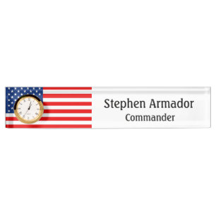 American Flag Nameplate