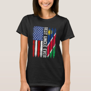 American Flag Namibia Flag Best Uncle Ever Family T-Shirt
