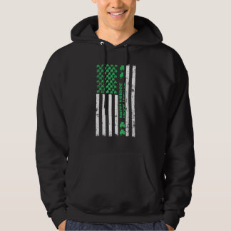 American Flag NICU Nurse St Patricks Day Shamrock  Hoodie