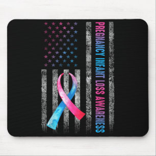 American Flag Nk & Blue Pregnancy Infant Loss Mouse Mat