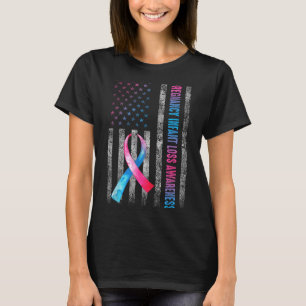 American Flag Nk & Blue Pregnancy Infant Loss T-Shirt