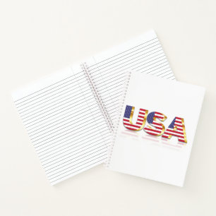 American Flag Notebook USA