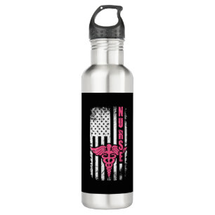 American Flag Nurse 710 Ml Water Bottle