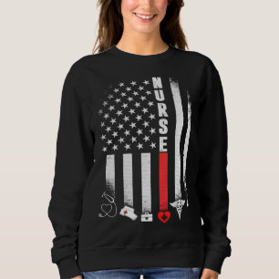 American Flag Nurse Day Idea Sweatshirt