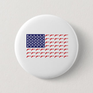 American-Flag-of-Revolver--Guns 6 Cm Round Badge