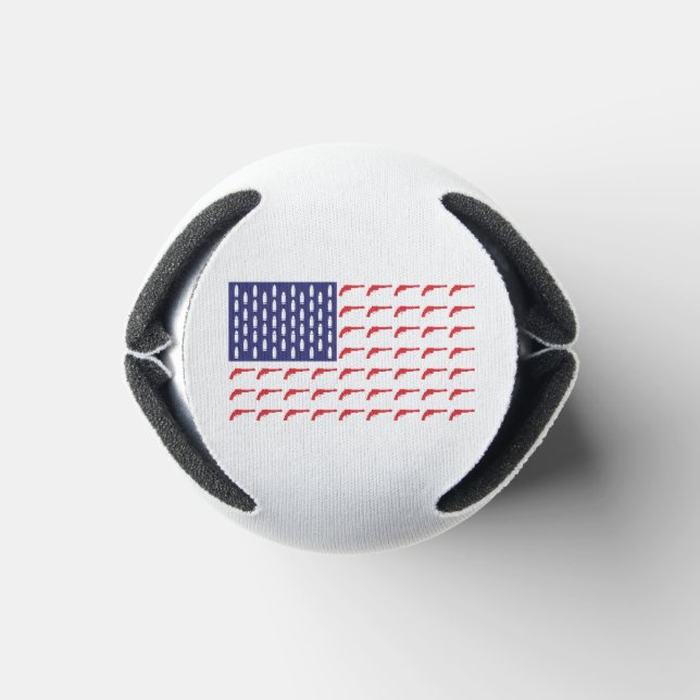 American-Flag-of-Revolver--Guns Can Cooler (Bottom)