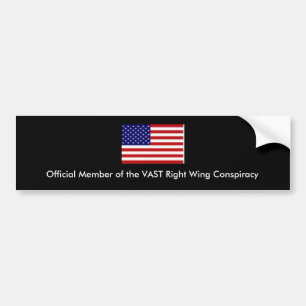 American Flag, Official Member of the VAST Righ... Bumper Sticker