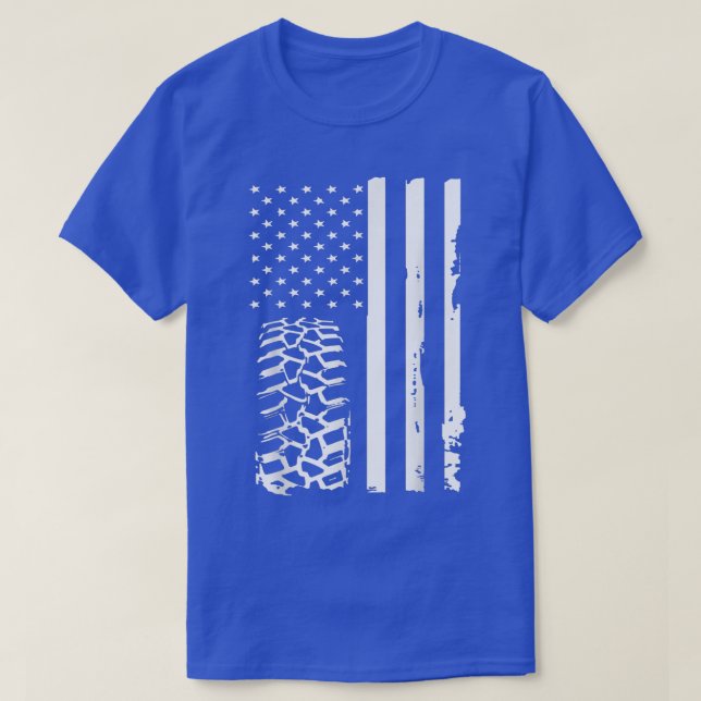 American Flag Offroad Truck 4x4 Muddin 4-wheeler 4 T-Shirt (Design Front)
