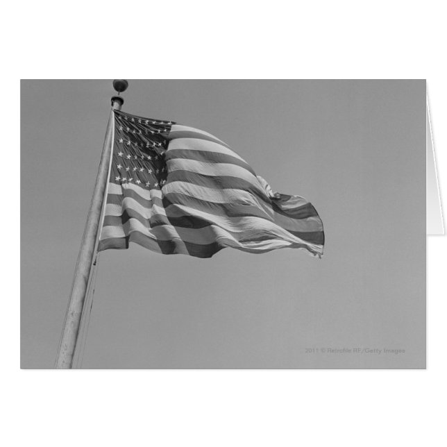American flag on mast (Front Horizontal)