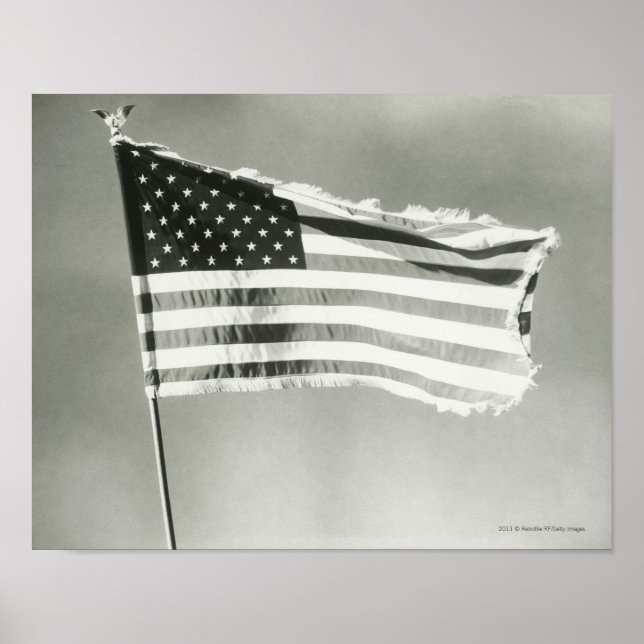 American flag on mast poster (Front)
