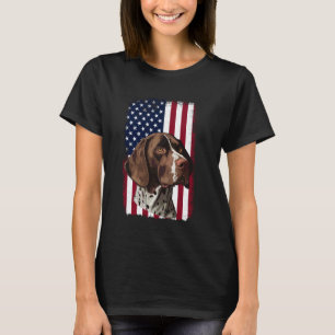 American Flag Outfit Vintage German Shorthaired Po T-Shirt