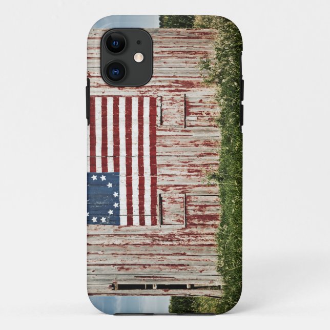 American flag painted on barn Case-Mate iPhone case (Back)