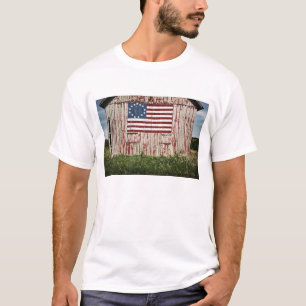 American flag painted on barn T-Shirt