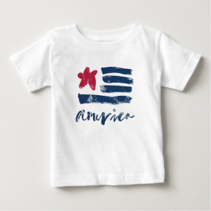American Flag Paintstrokes Baby T-Shirt