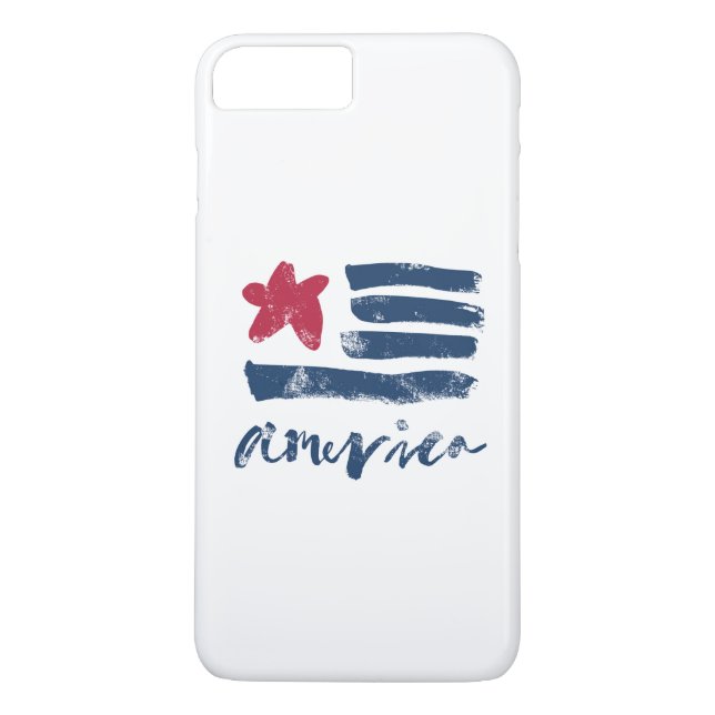 American Flag Paintstrokes Case-Mate iPhone Case (Back)