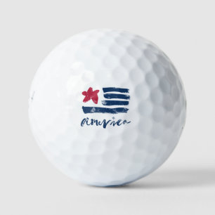 American Flag Paintstrokes Golf Balls