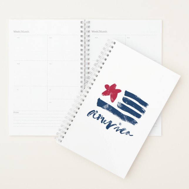 American Flag Paintstrokes Planner (Display)