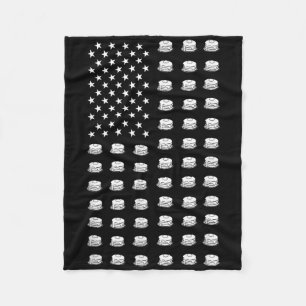 American Flag Pancakes Food Usa Patriotism Patriot Fleece Blanket