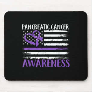 American Flag Pancreatic Cancer Awareness Mouse Mat