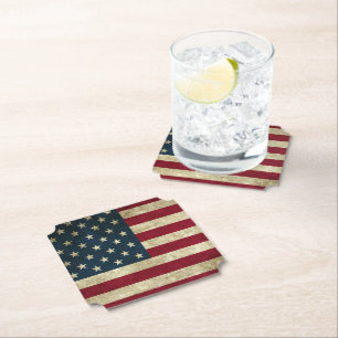 American Flag Paper Coaster