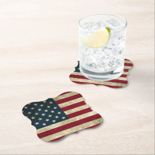 American Flag Paper Coaster