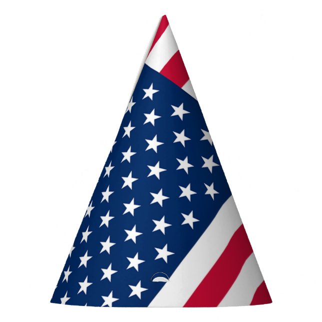 American Flag Paper Party Hat Patriotic (Left)