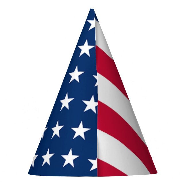 American Flag Paper Party Hat Patriotic USA (Back)