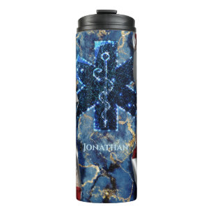 American Flag Paramedic EMS Personalised Thermal Tumbler