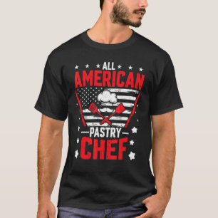 American Flag Pastry Chef Baker All American Past T-Shirt