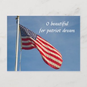 American Flag Patriot Dream Personalise Postcard